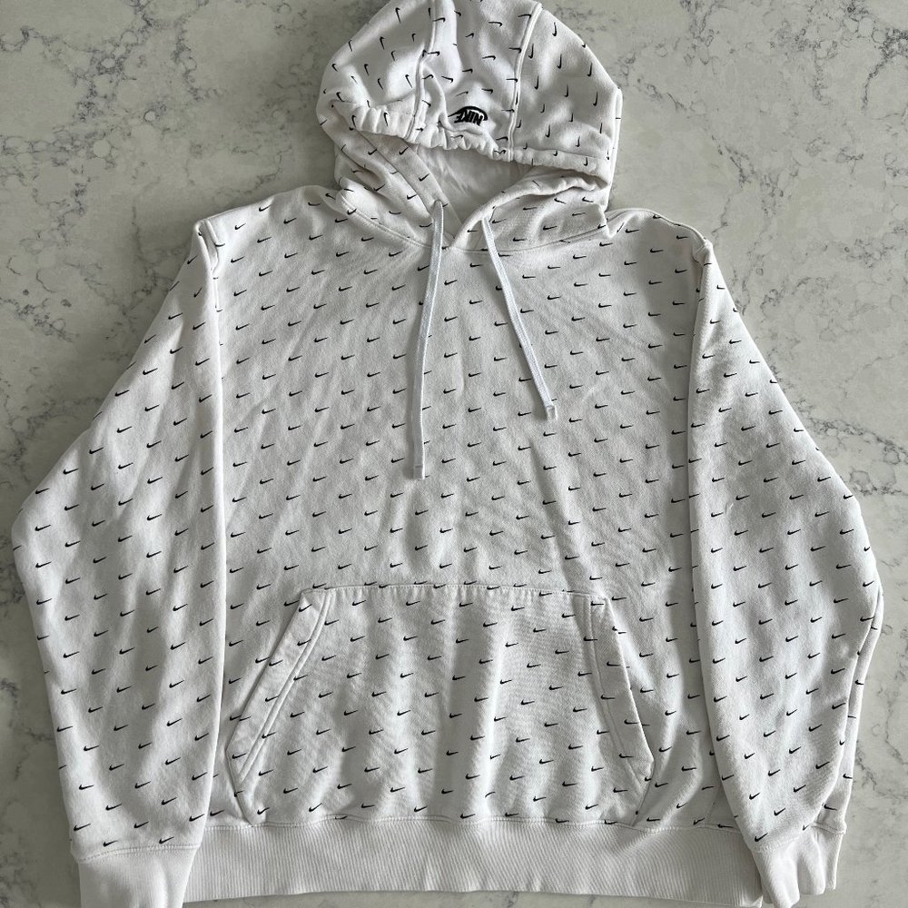 NIKE White Swoosh logo Hoodie - Picture 1 of 4